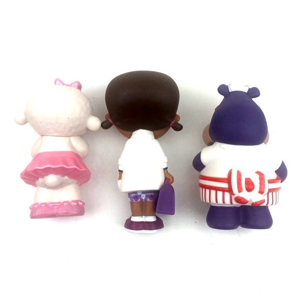 Doc McStuffin Figures 5" Toys 3pc Lot Set Lambie the Lamb Hallie Hippo Cartoons - Picture 7 of 8